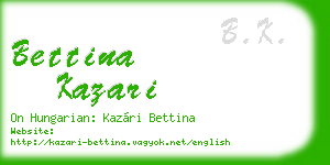 bettina kazari business card
